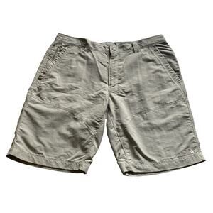 The North Face Trail Hiking Outdoors Shorts Tan Pockets Mens Size 40